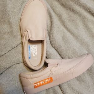 mono pale pink slip on Vans NWT
